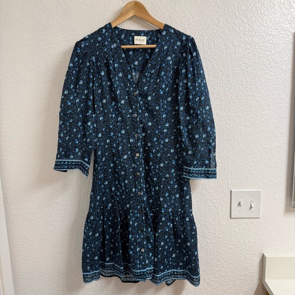 Wrap London Button-Front Floral Mini Dress – Size 10 - Picture 1 of 6
